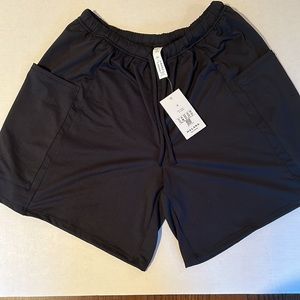 Halara NWT Elastic Waist Drawstring Side Pocket Palazzo Flowy Wide Casual Shorts